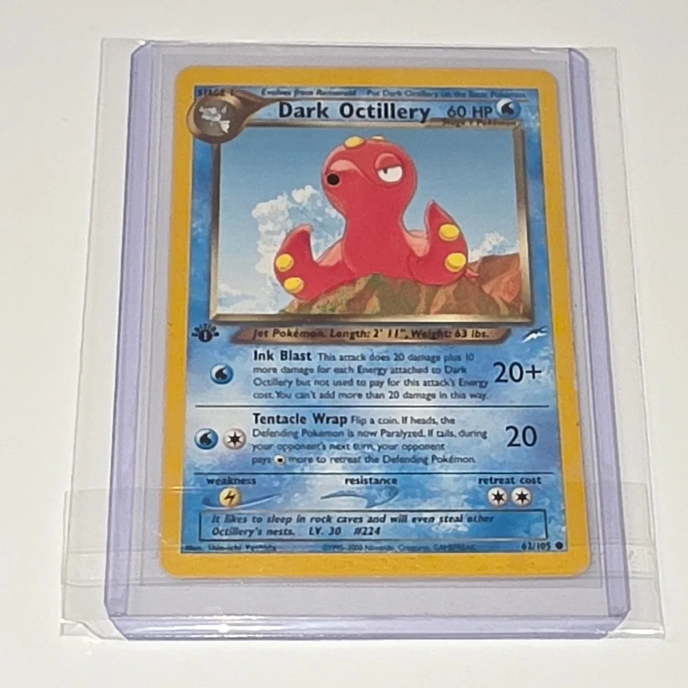 Pokemon Dark Octillery 1st Edition 62/105 Neo Destiny WOTC 2002 Vintage Card
